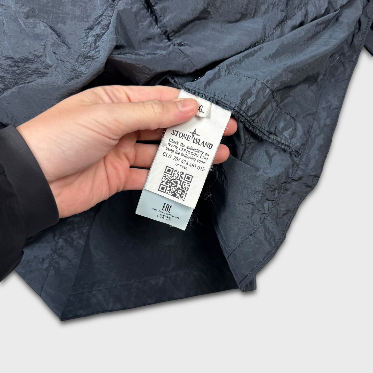 Stone Island Navy Nylon Metal Overshirt XL
