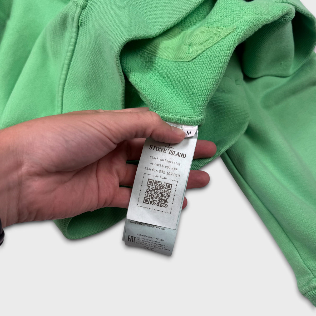 Stone Island Green Pullover Hoodie M