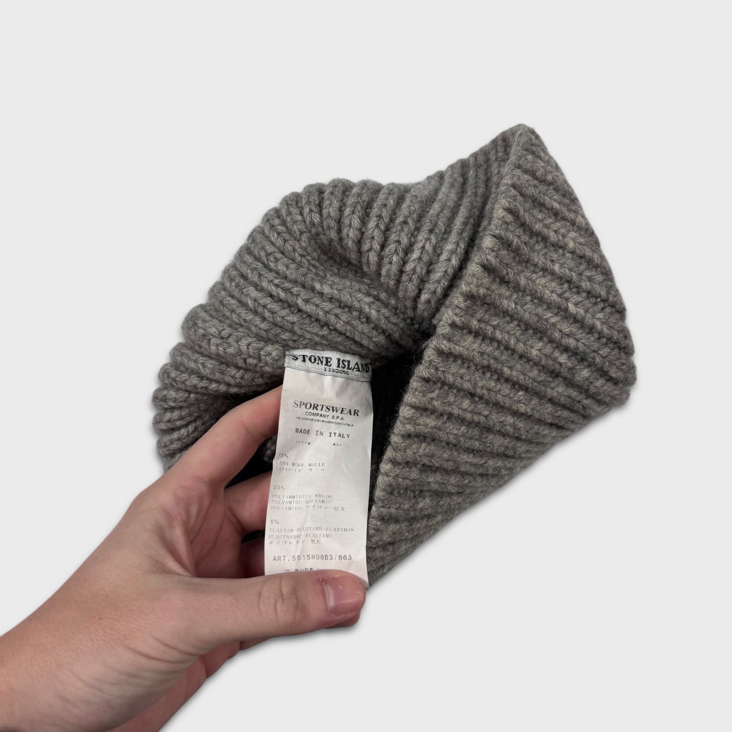 Stone Island Badge Beanie & Scarf Set OS