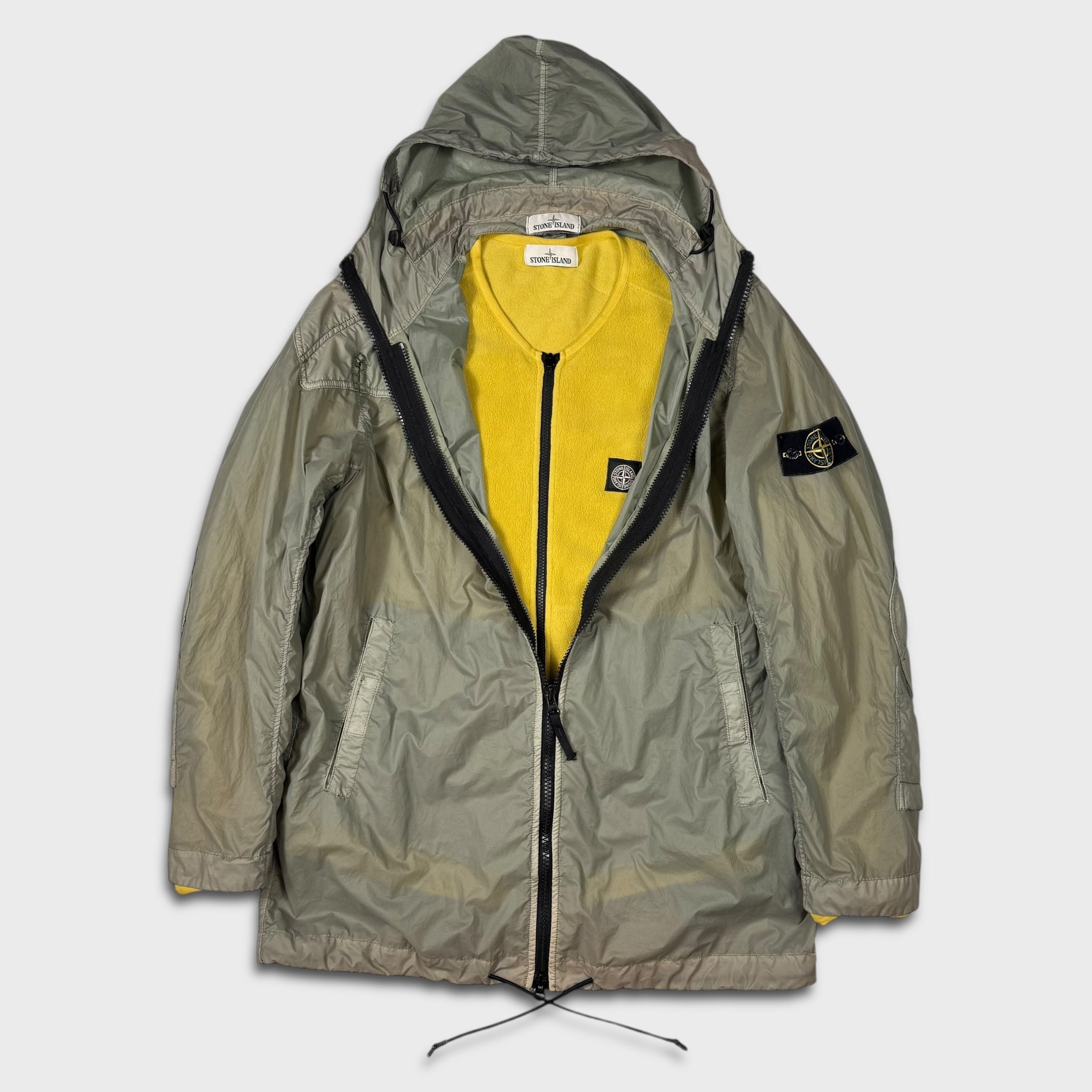 Stone  LAMY VELOUR（ラミーベロア） Stone Island Lamy Velour Parka Jacket w/ Fleece Liner L – ArchiveJoy