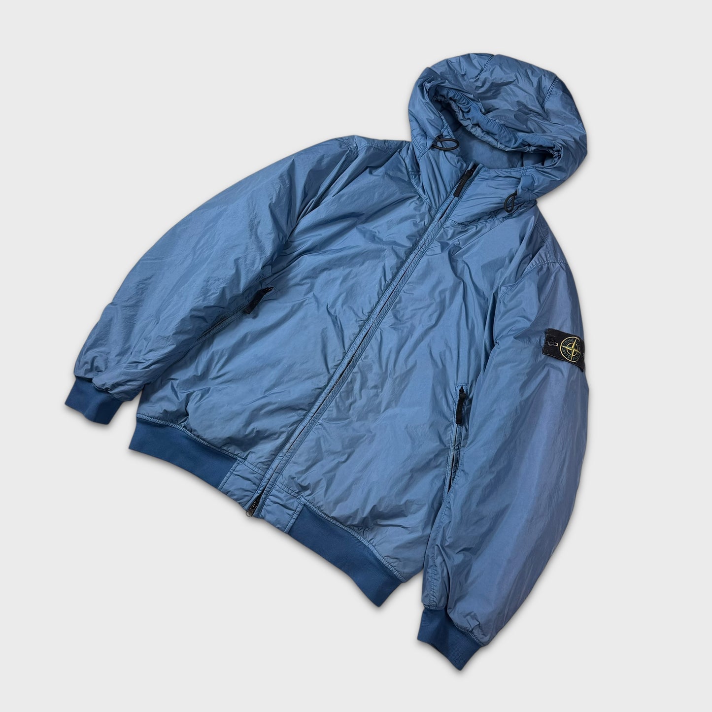 Stone Island Blue Primaloft Insulated Crinkle Reps Jacket XL