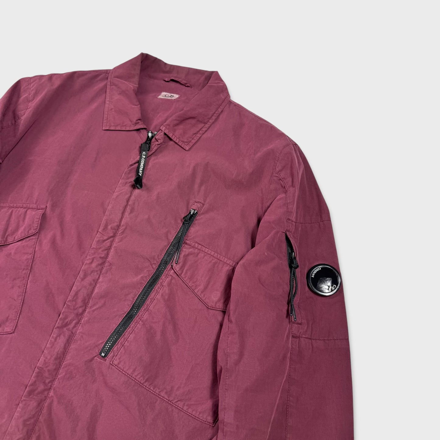 CP Company Burgundy 50 Fili Lens Overshirt Jacket L