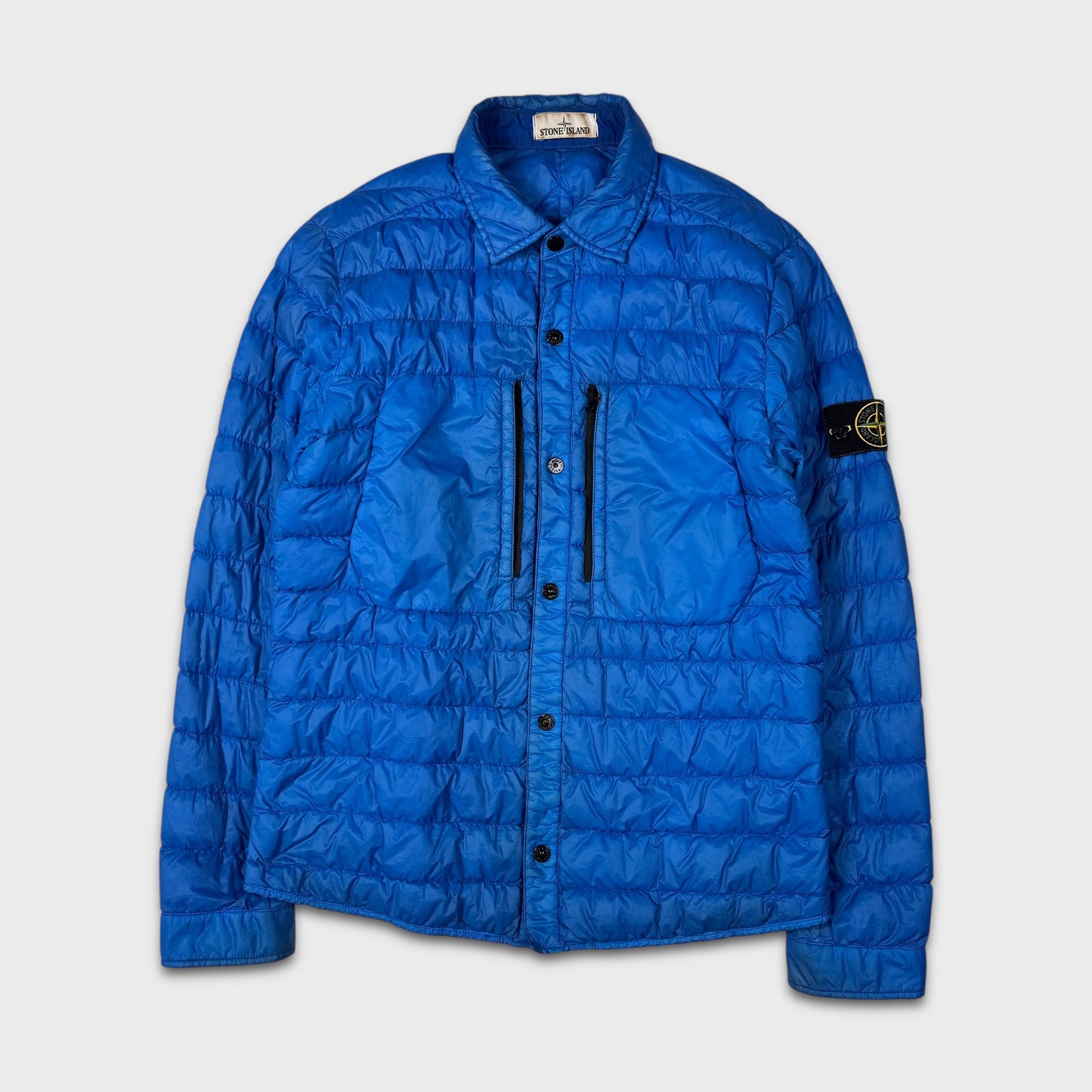 Stone Island Royal Blue Puffer Overshirt L