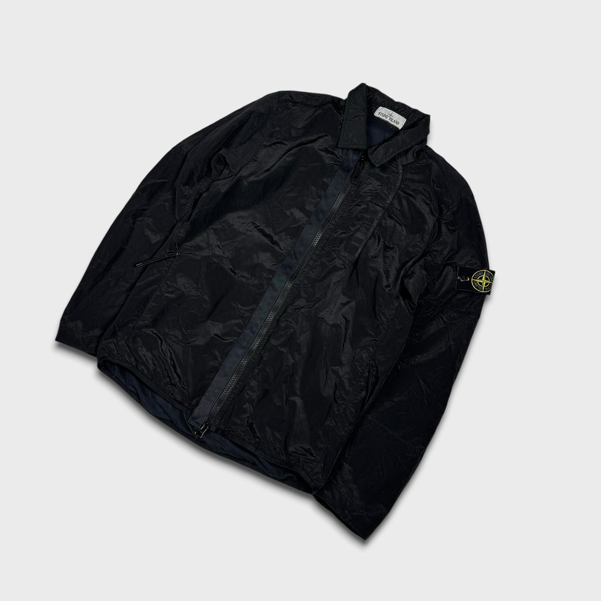 Stone Island Black Nylon Metal Overshirt S