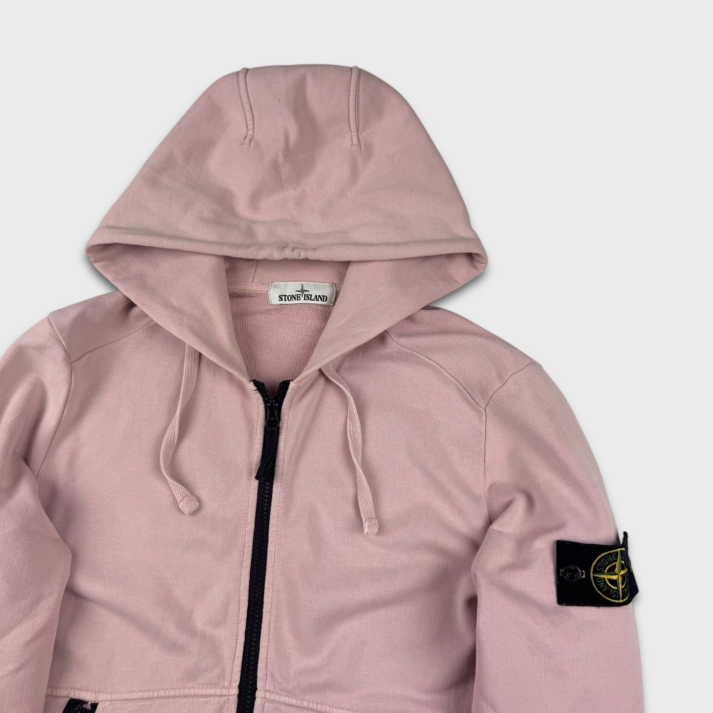 Stone Island Baby Pink Zip Hoodie M