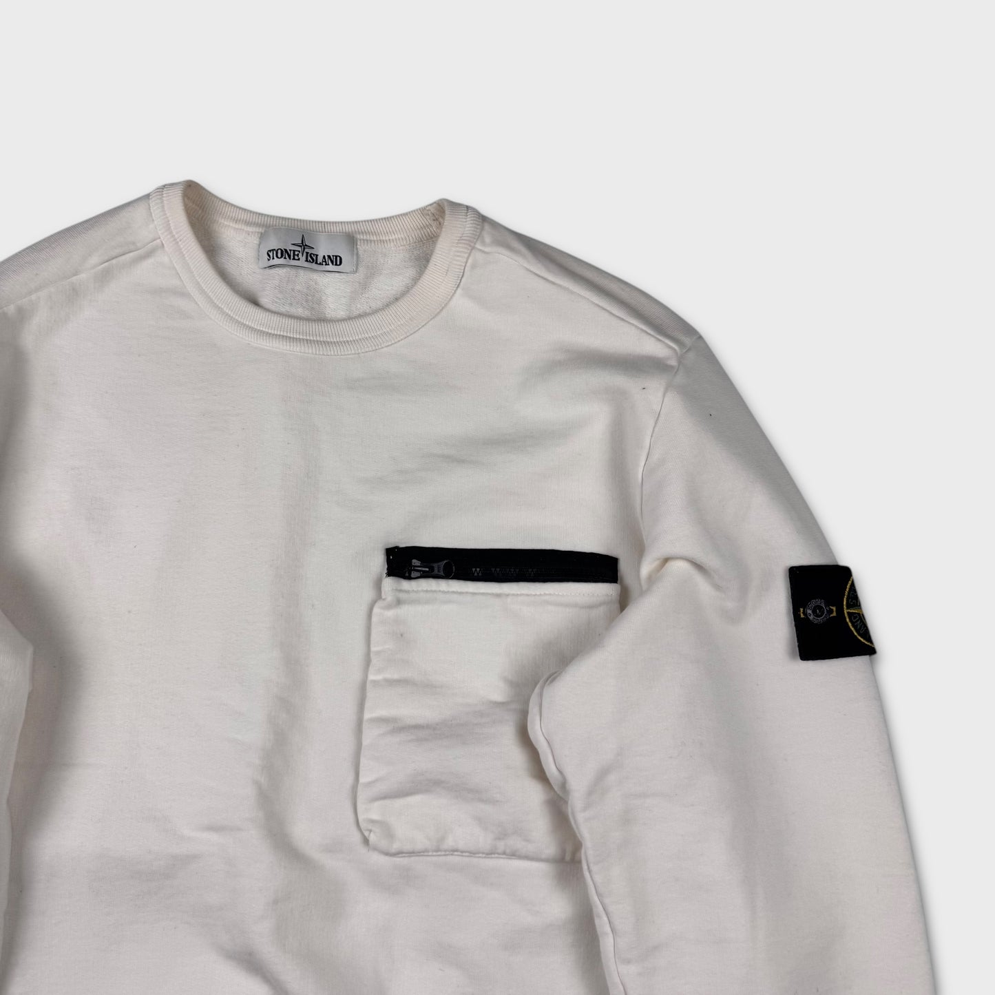 Stone Island Pocket White Crewneck L