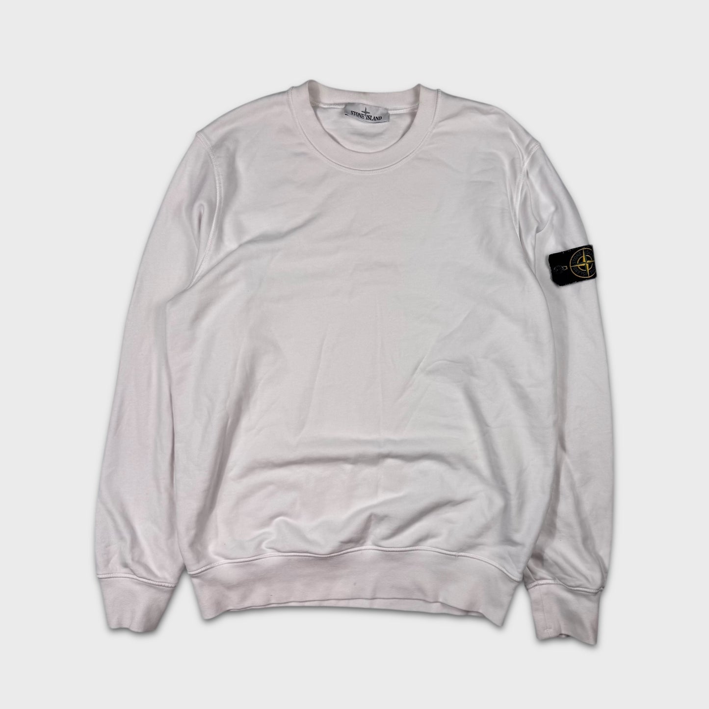 Stone Island White Crewneck Sweatshirt XL