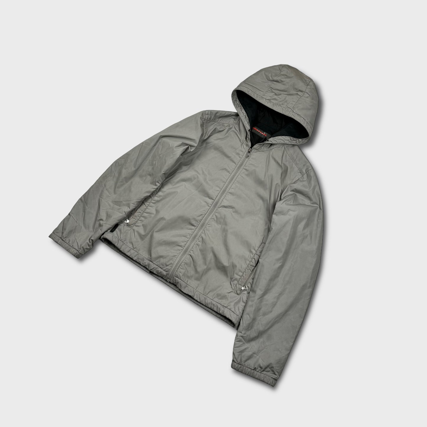 Prada Sport Slate Grey Nylon Padded Jacket M