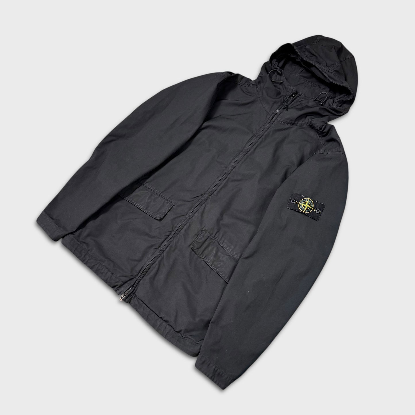 Stone Island Black Nylon Cotton Batavia 2/2-TC Jacket L
