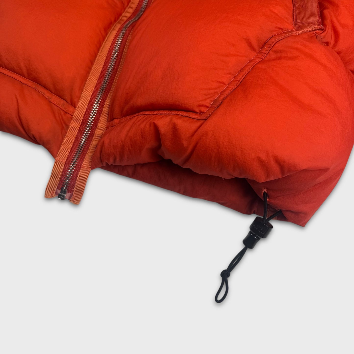 Stone Island Orange Opaque Nylon Goose Down Jacket L