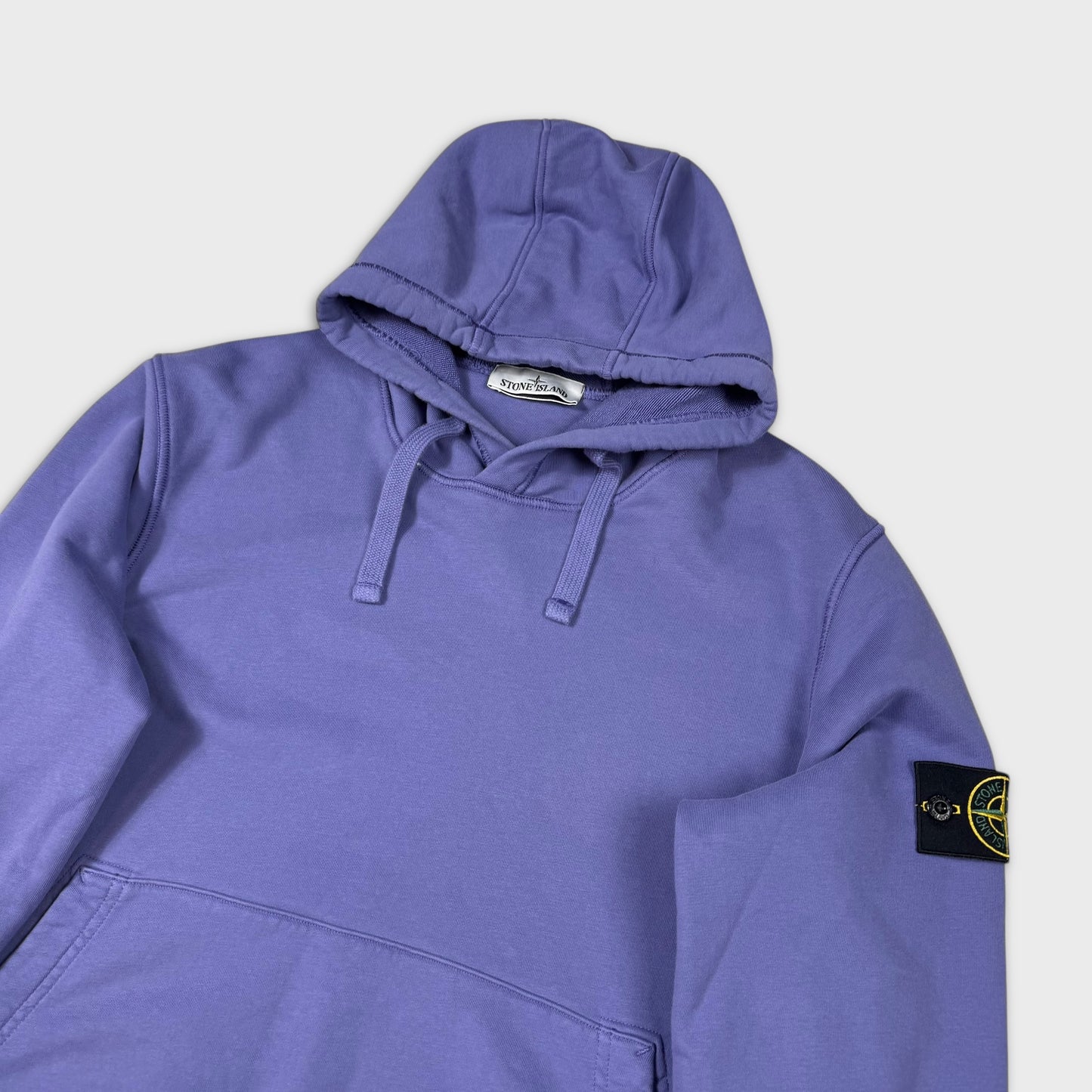 Stone Island Blue Pullover Hoodie L