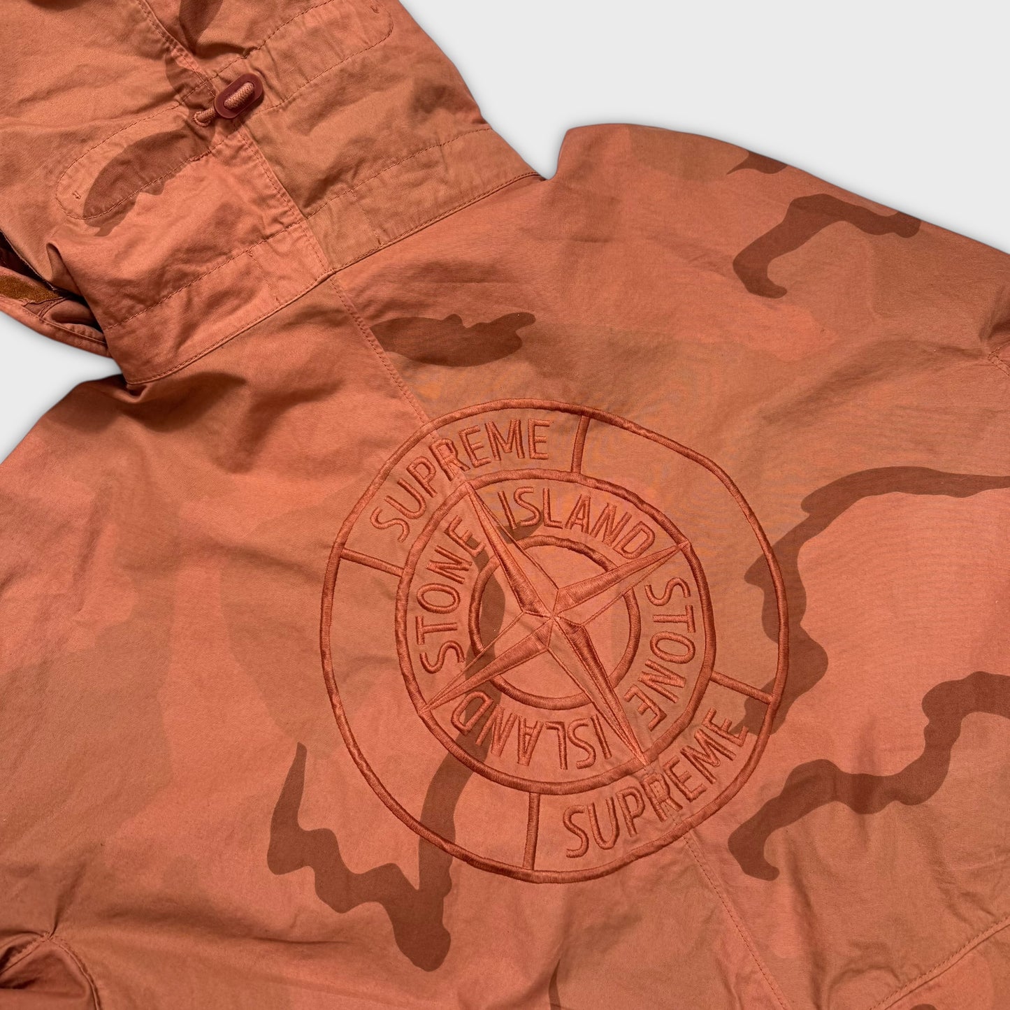 Stone Island x Supreme Brushed 2C Camo Riot Mask Jacket S