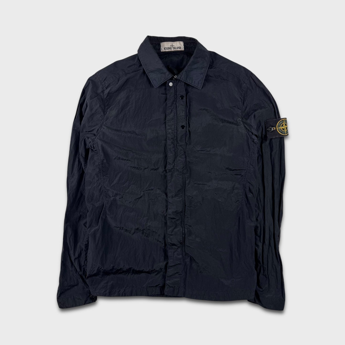 Stone Island Navy Nylon Metal Overshirt S