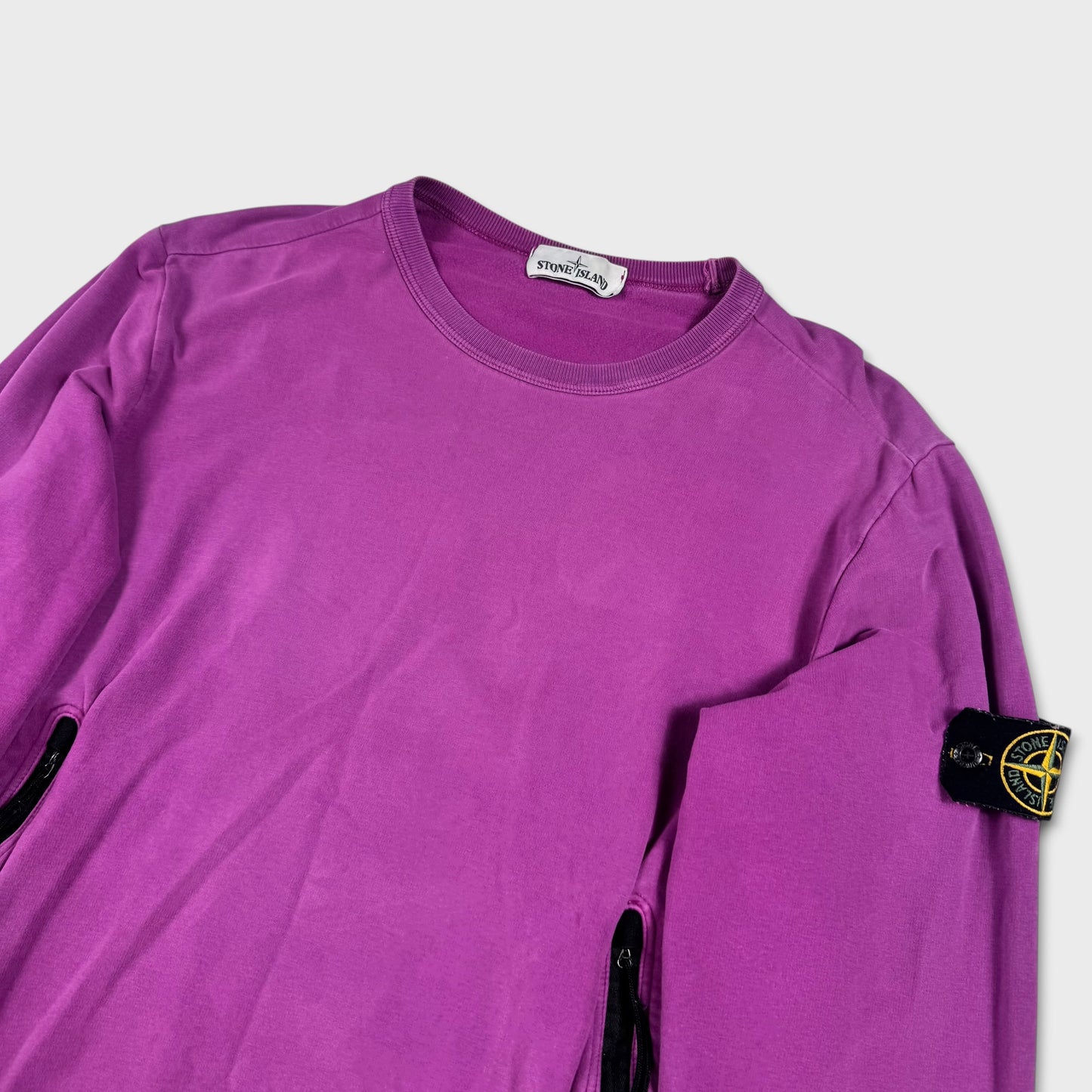 Stone Island Purple Pocket Crewneck XL