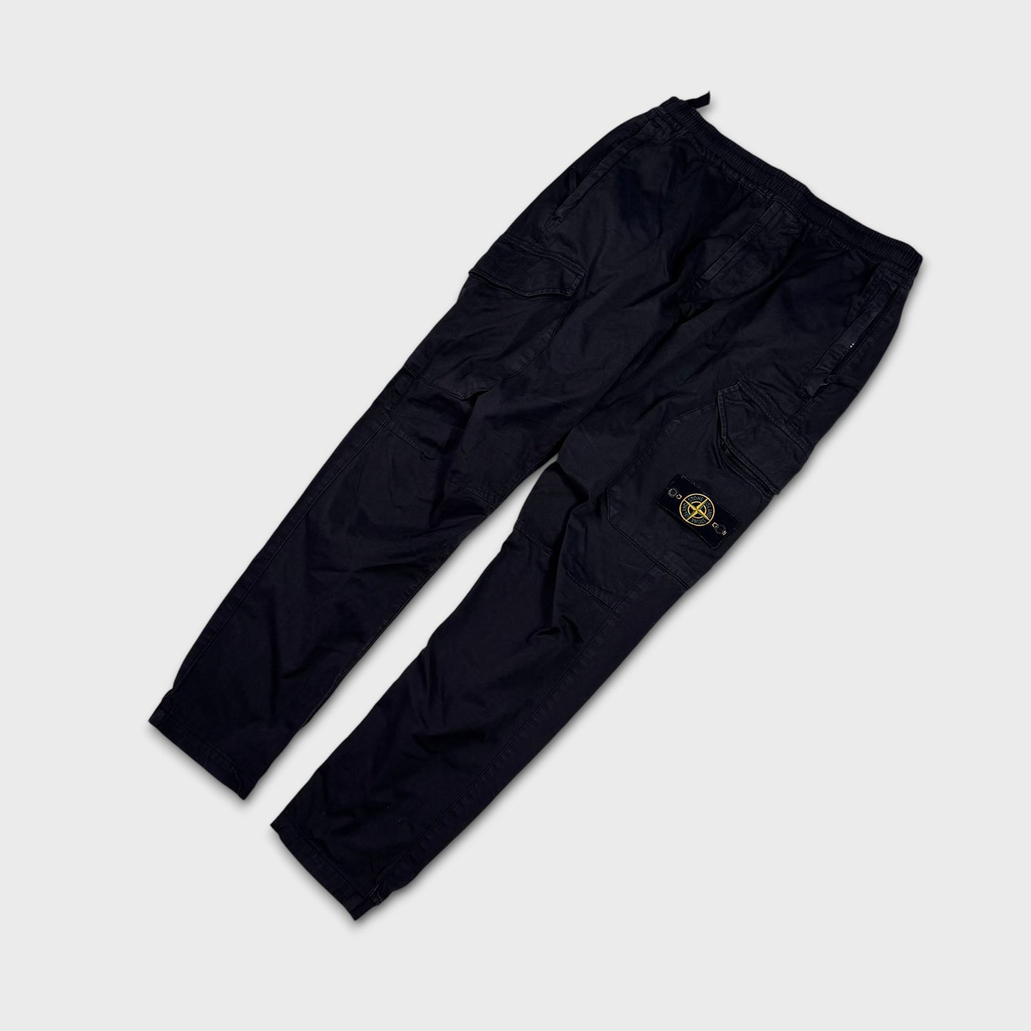 Stone Island Black Tela Cargo Pants W34