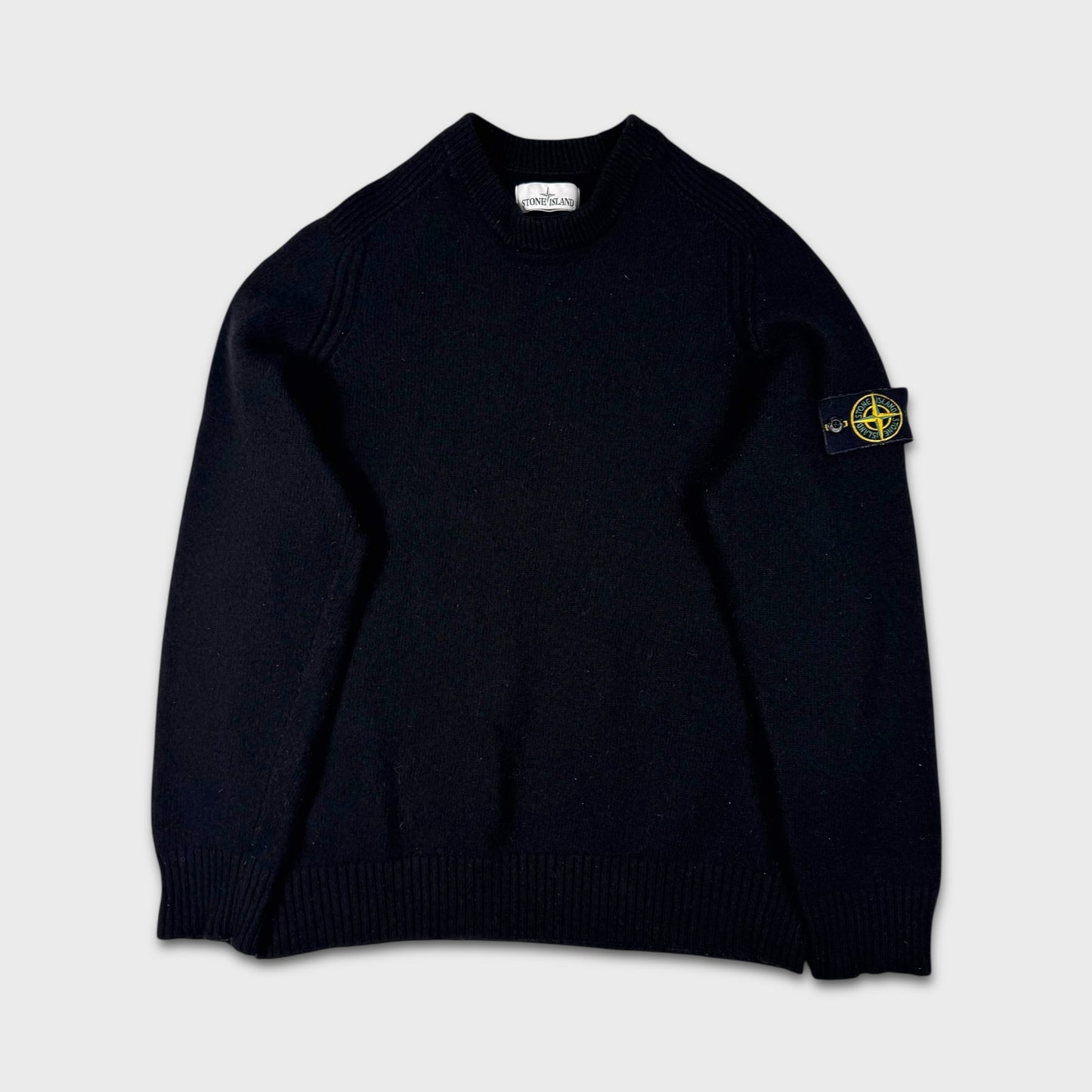 Stone Island Black Knit Jumper L