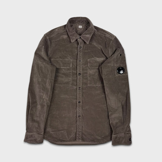CP Company Brown Corduroy Lens Overshirt M