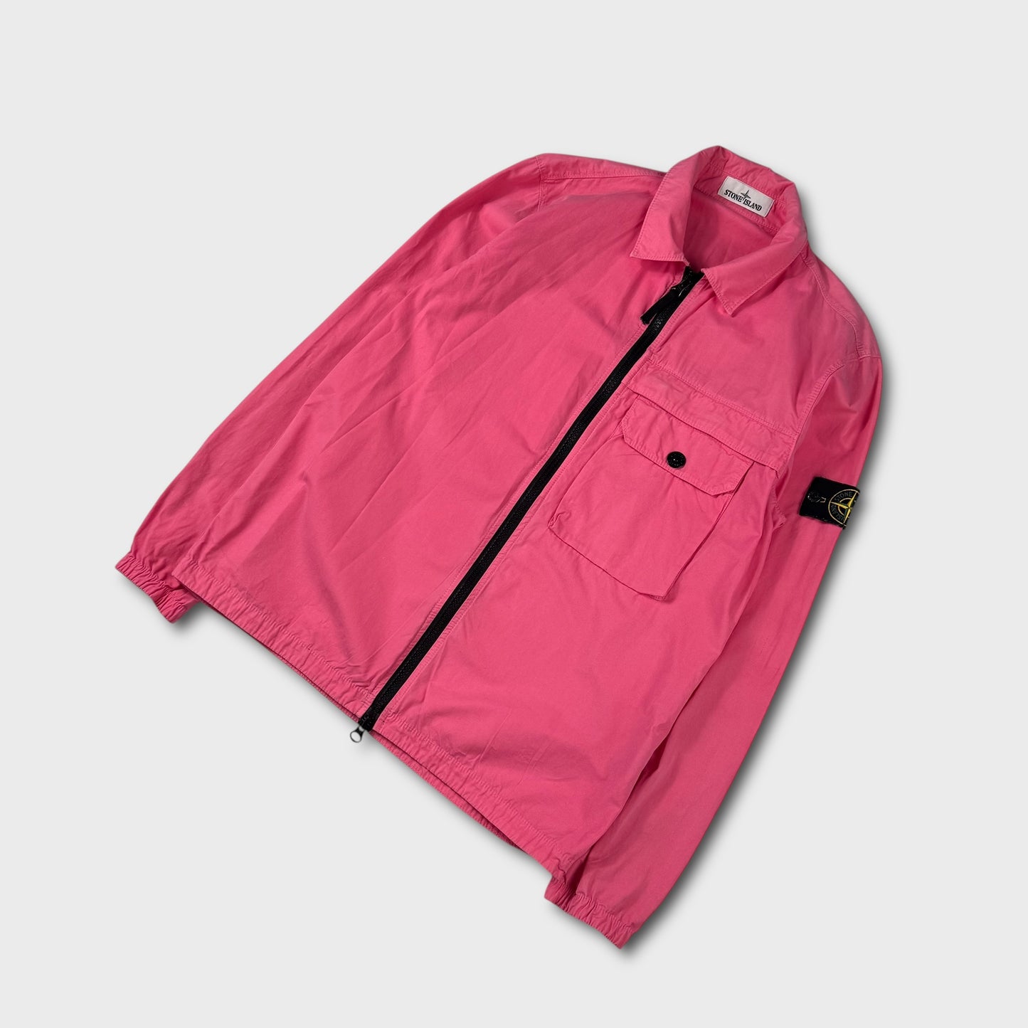 Stone Island Hot Pink Full Zip Overshirt L