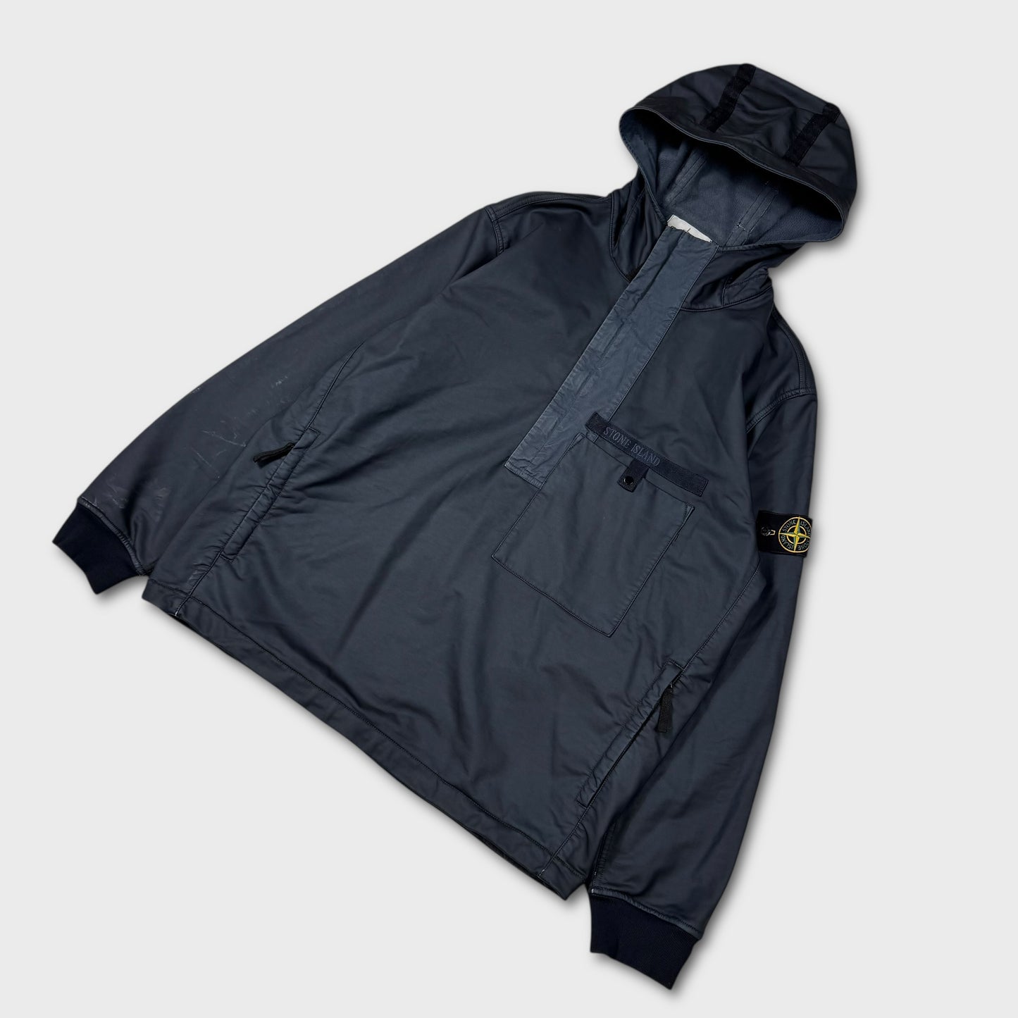 Stone Island Navy Felpa Diagonale Gommata Jacket XL