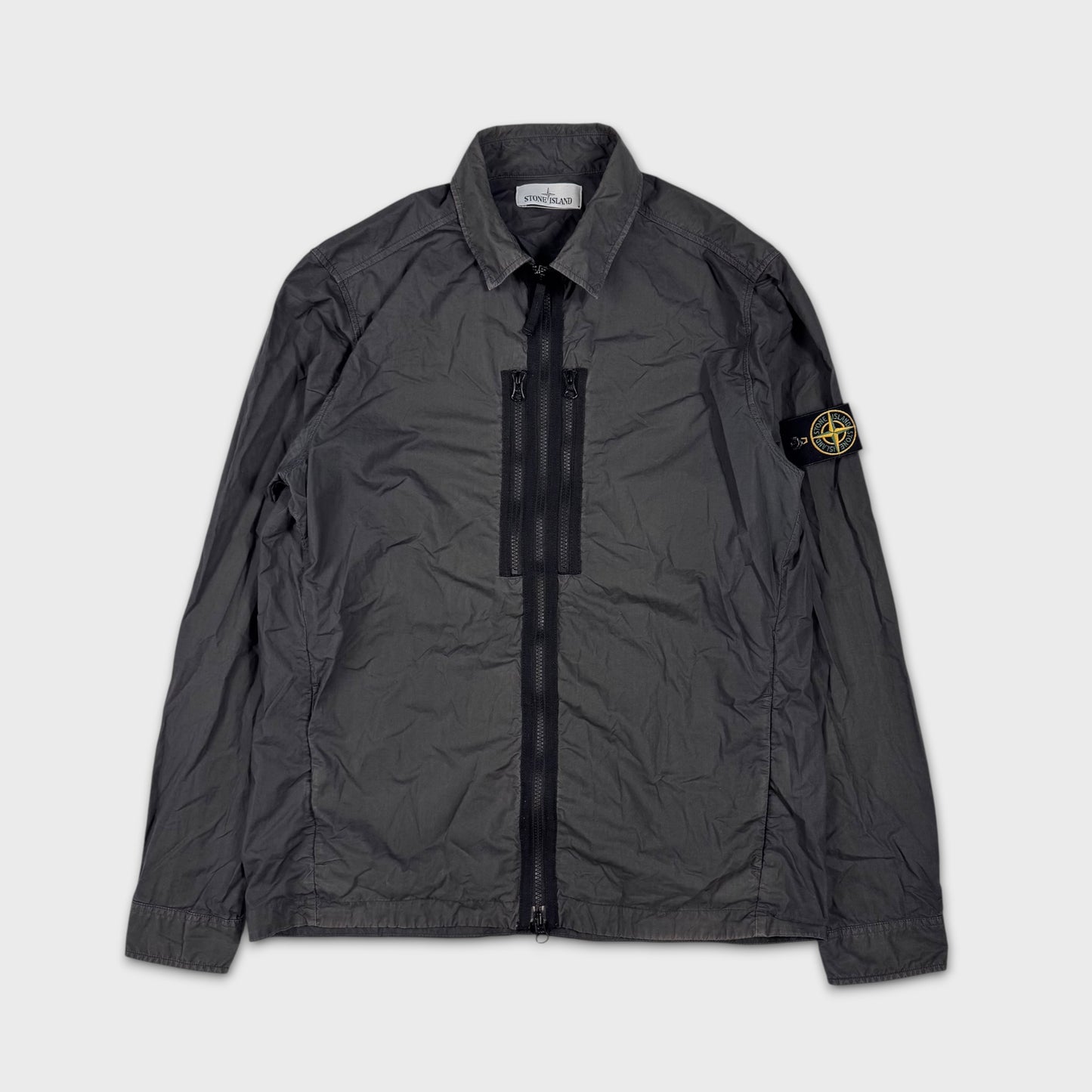 Stone Island Charcoal Tela Parachute Overshirt L