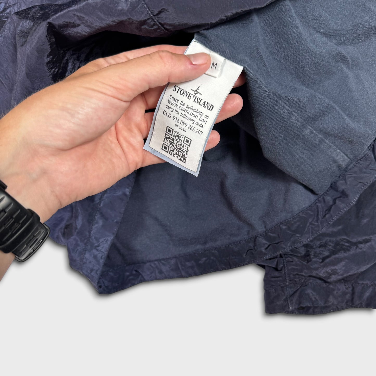 Stone Island Navy Nylon Metal Lined Overshirt M