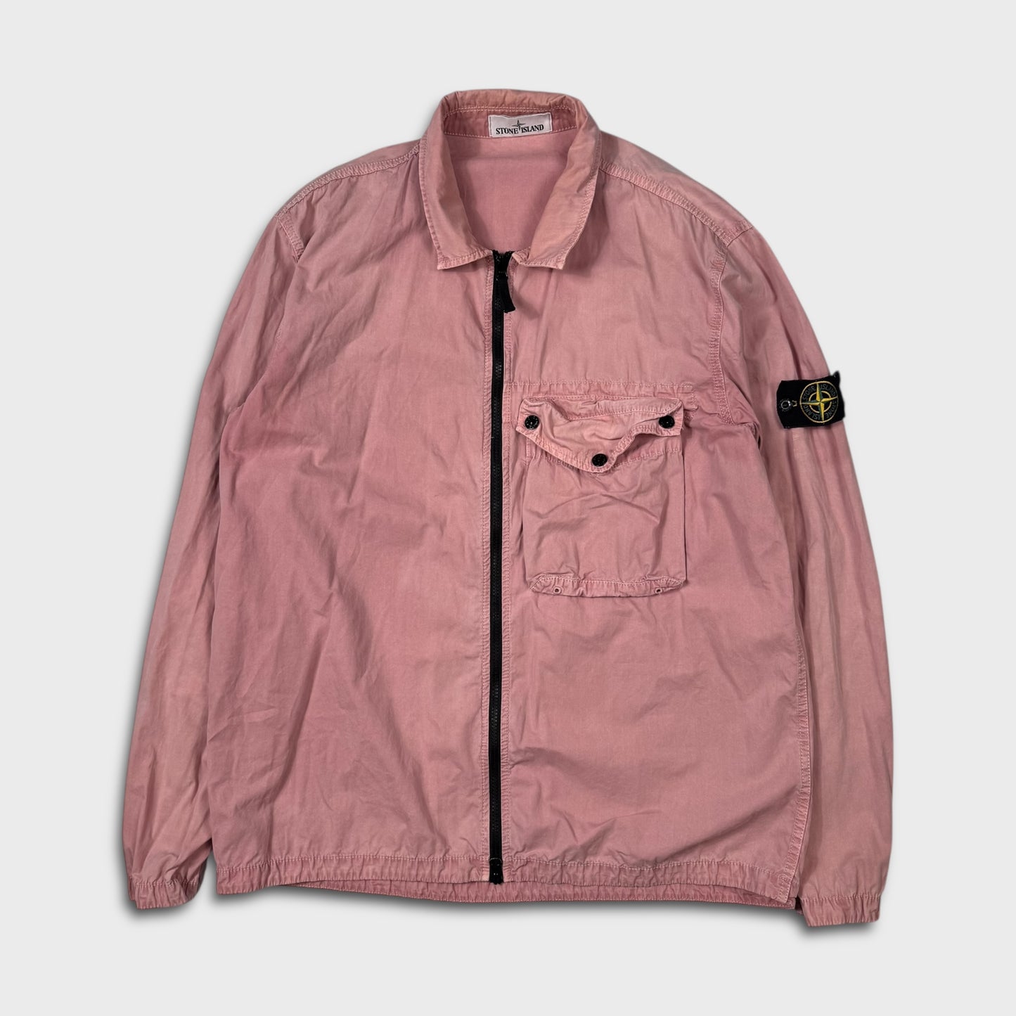 Stone Island Pink Full Zip Overshirt XXL