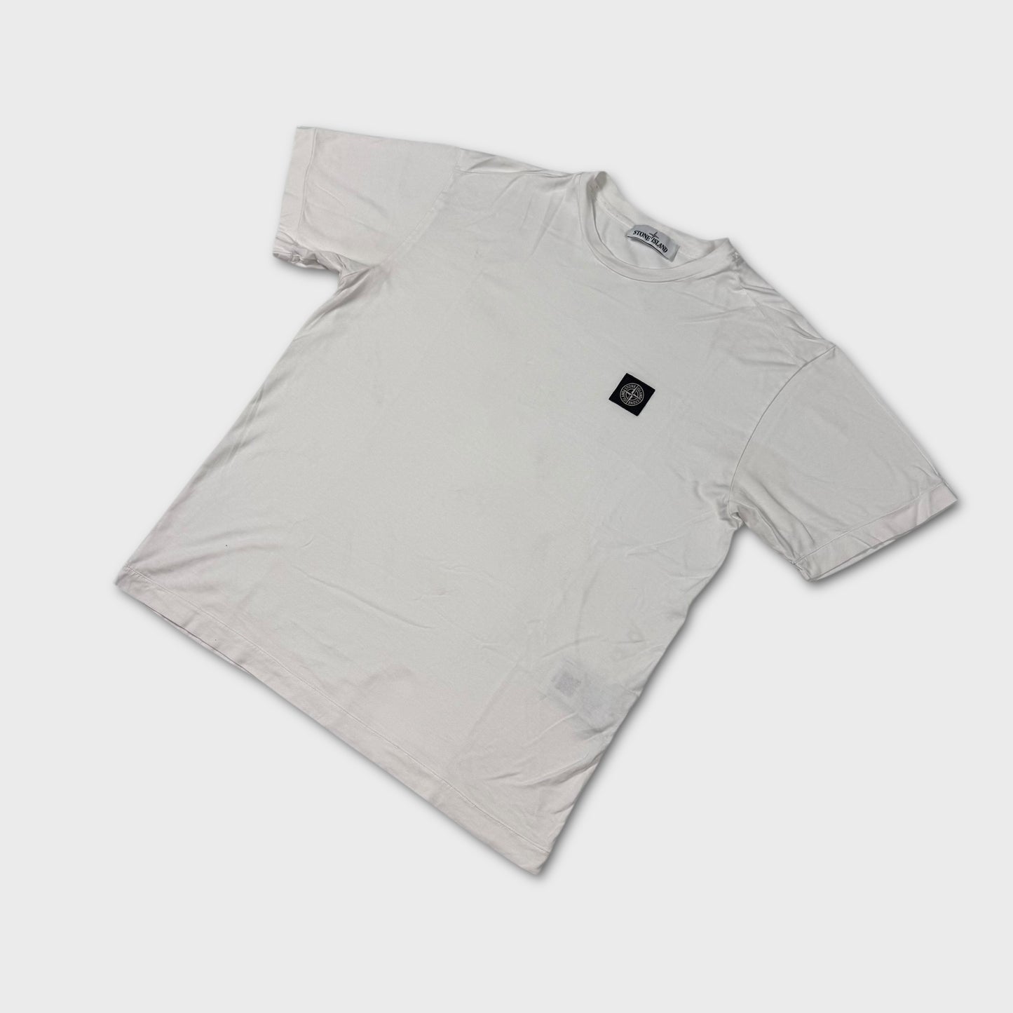 Stone Island White Compass Logo T-Shirt XL