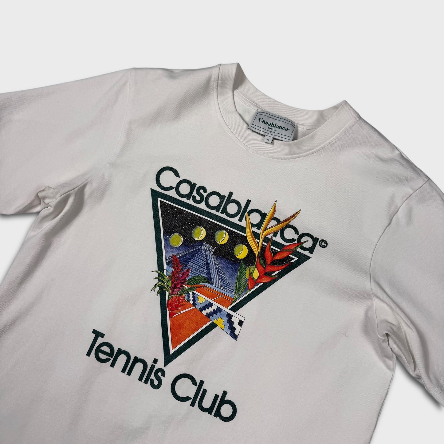 Casablanca White Tennis Club T-Shirt M