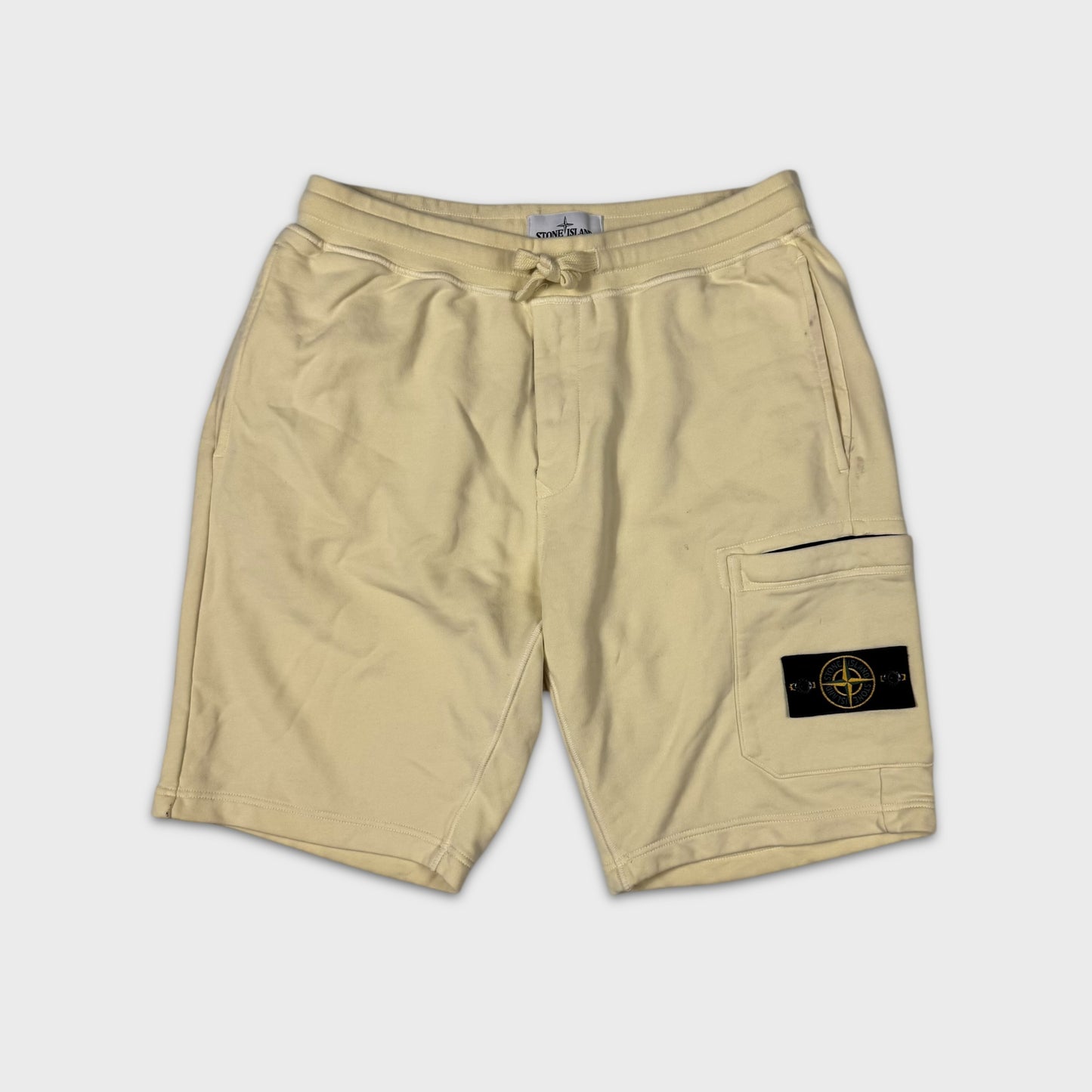 Stone Island Yellow Cotton Shorts M