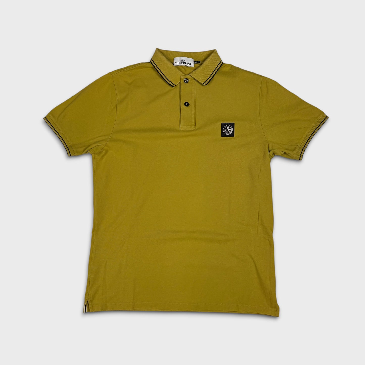 Stone Island Yellow Polo Shirt L
