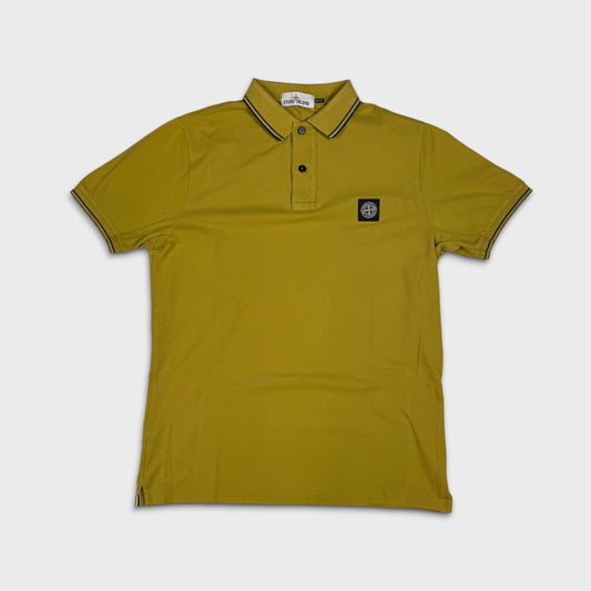 Stone Island Yellow Polo Shirt L