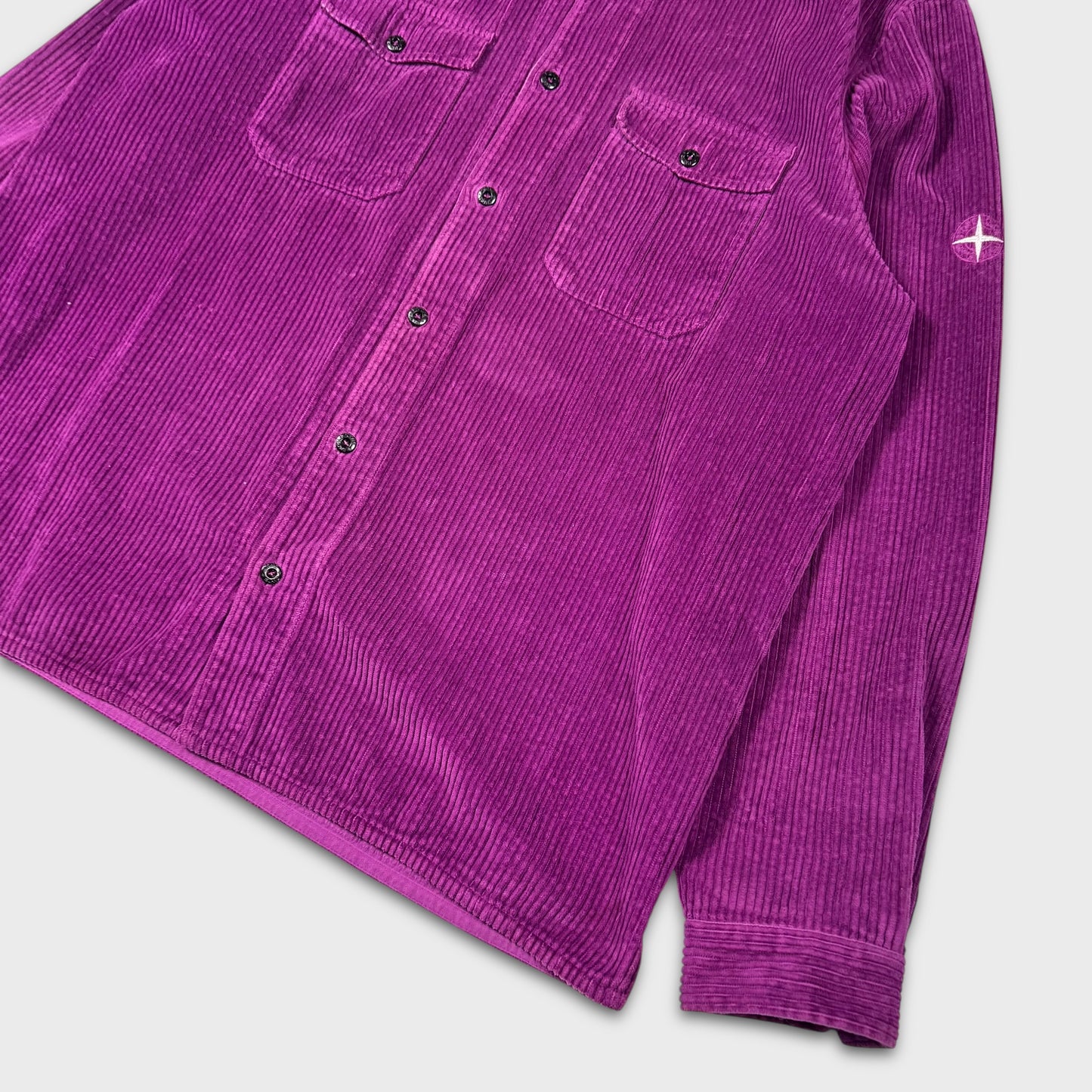 Stone Island Purple Corduroy Overshirt 3XL
