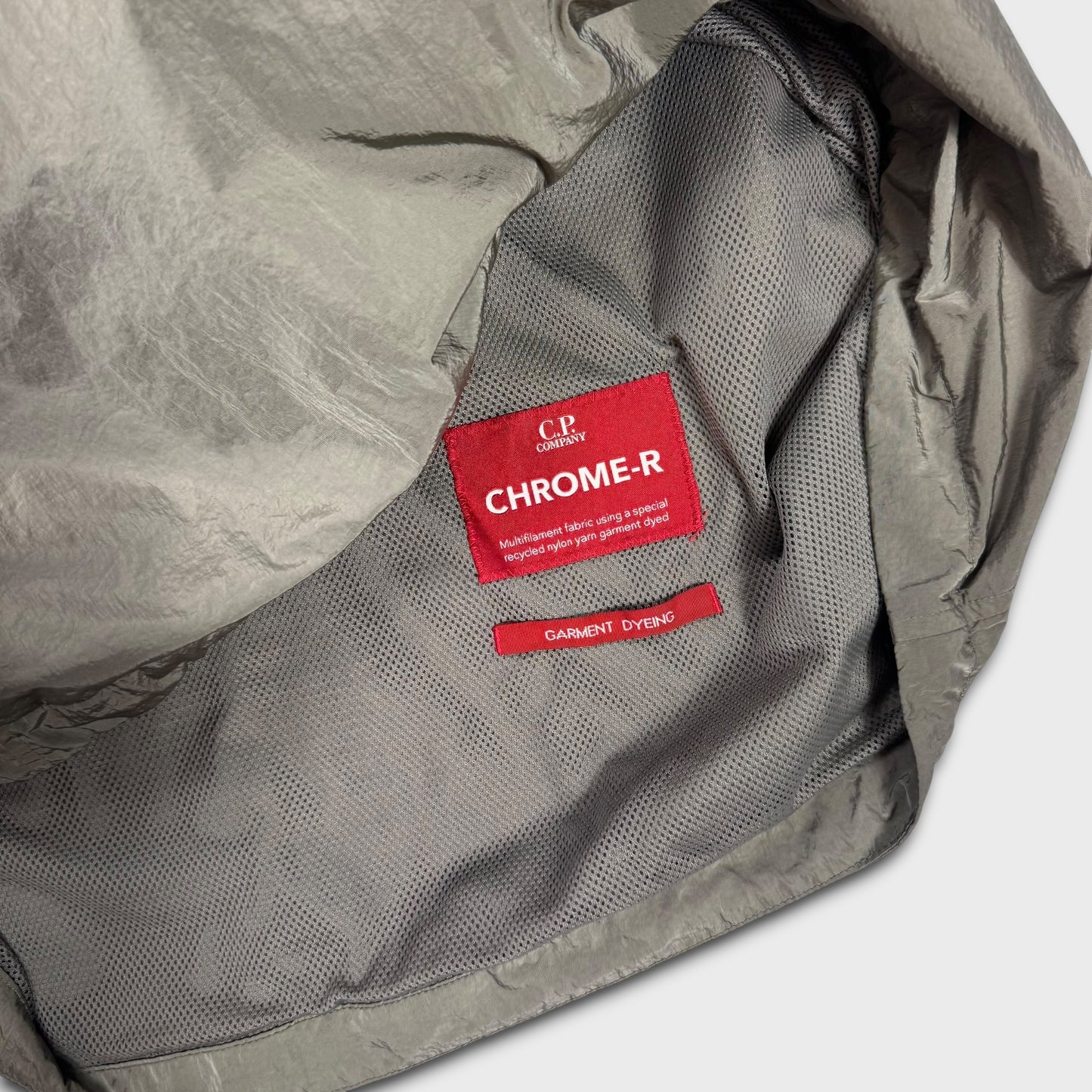 CP Company Khaki Chrome-R Hooded Jacket S