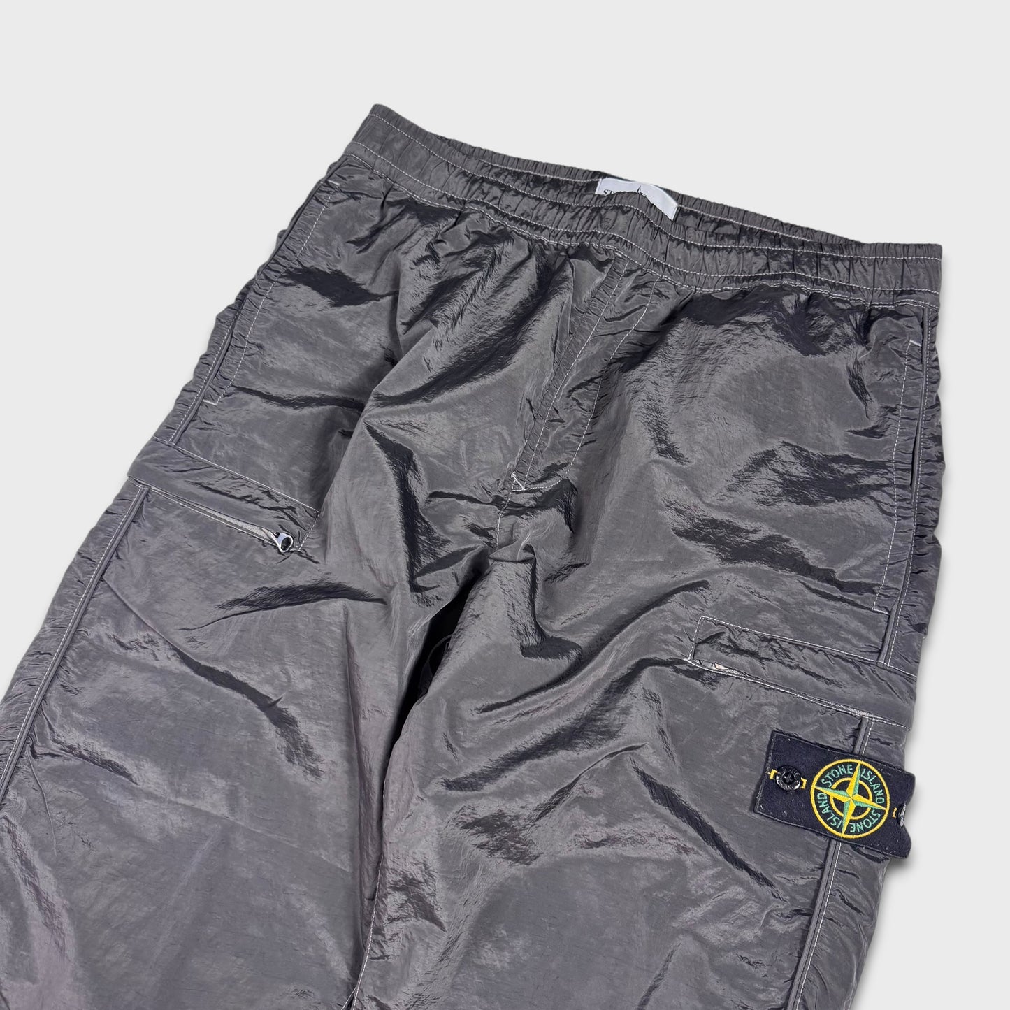 Stone Island Charcoal Nylon Metal Cargo Pants W34