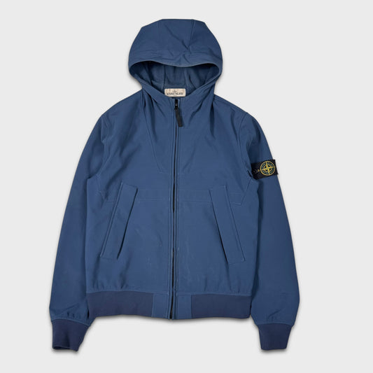 Stone Island Blue Soft Shell-R Jacket L