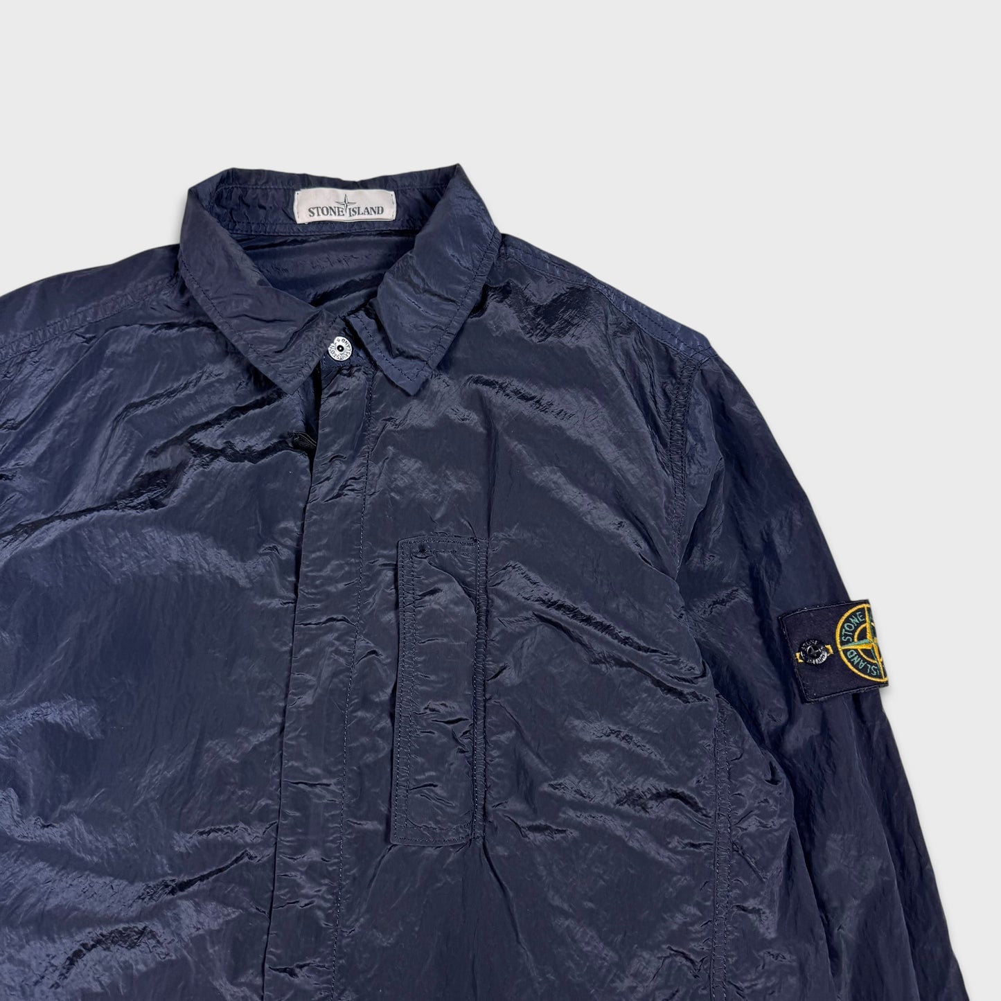 Stone Island Navy Nylon Metal Overshirt XL