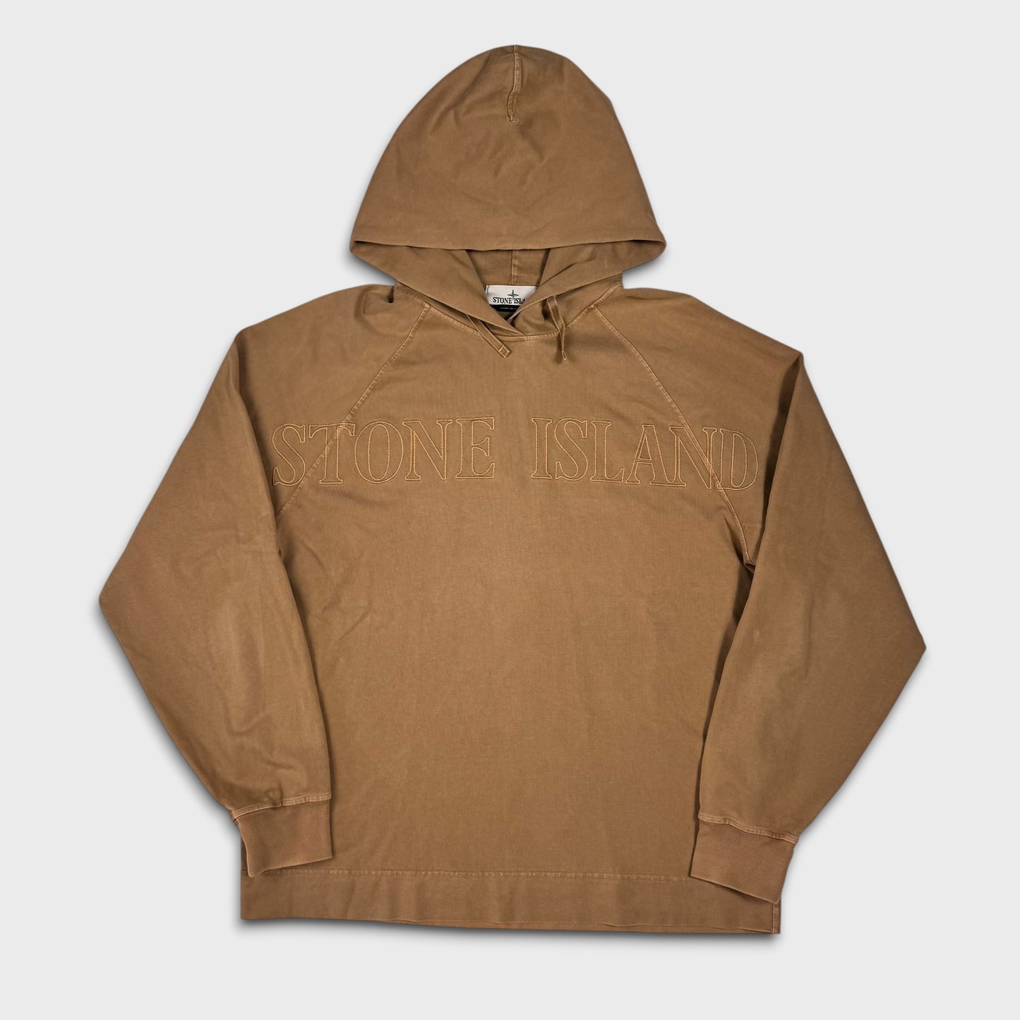 Stone Island Spellout Embroidery Hoodie L