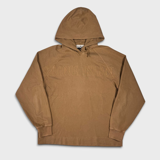 Stone Island Spellout Embroidery Hoodie L