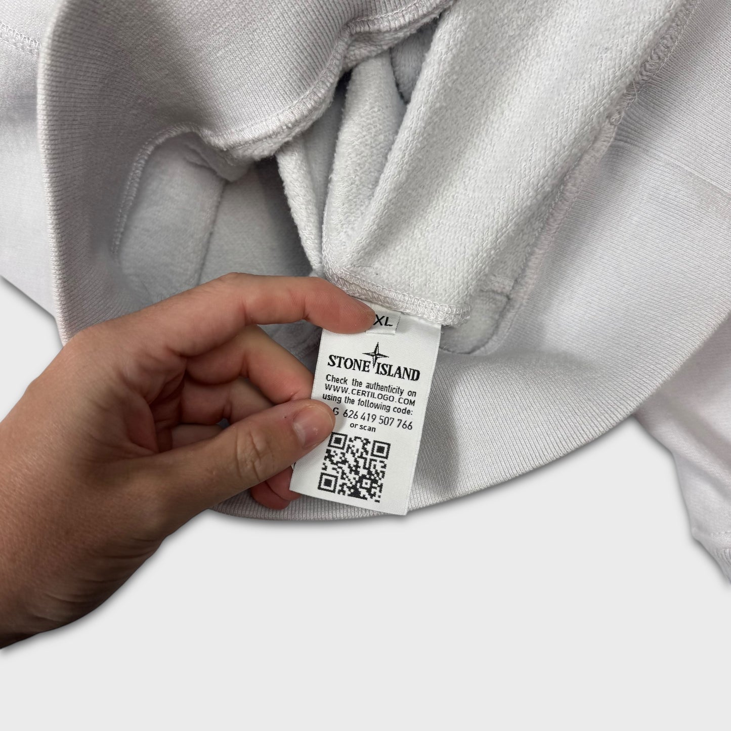 Stone Island Ice Blue Pullover Hoodie XL