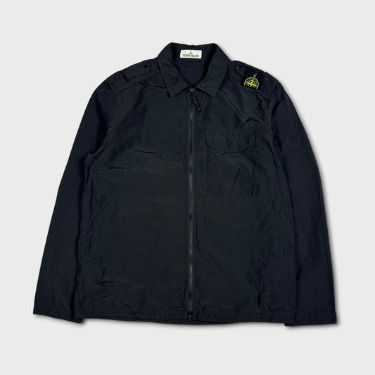 Stone Island Black Tela Naslan Shoulder Badge Overshirt Jacket XXL