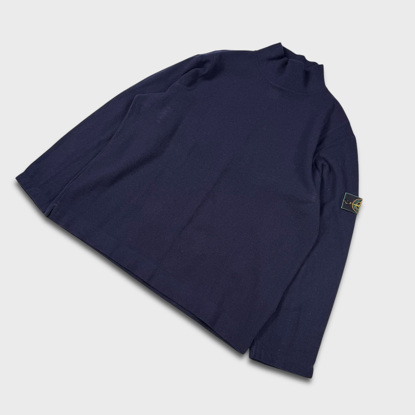 Stone Island AW97 Green Edge Ribbed Knit XXL