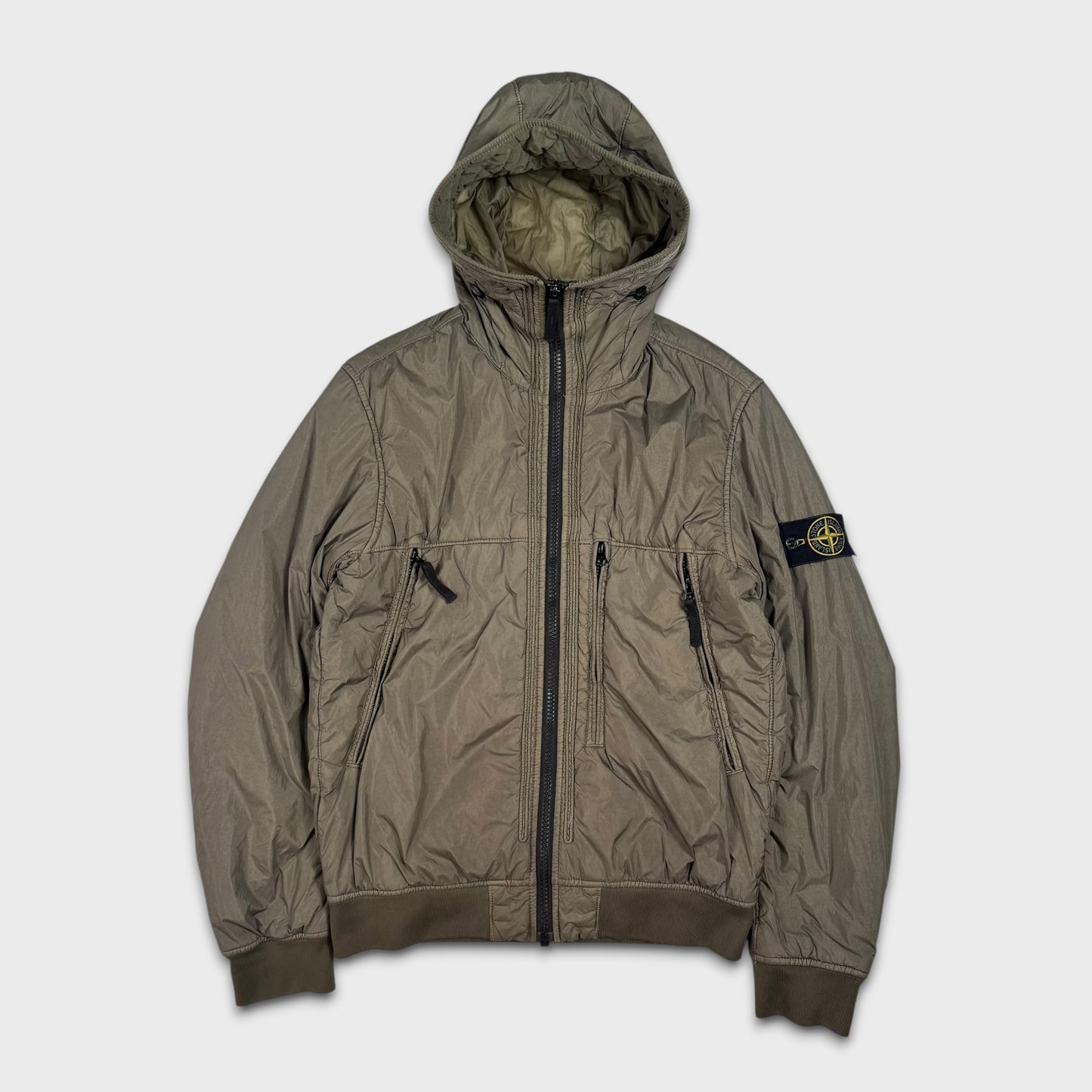 Stone Island Olive Crinkle Reps NY Jacket S