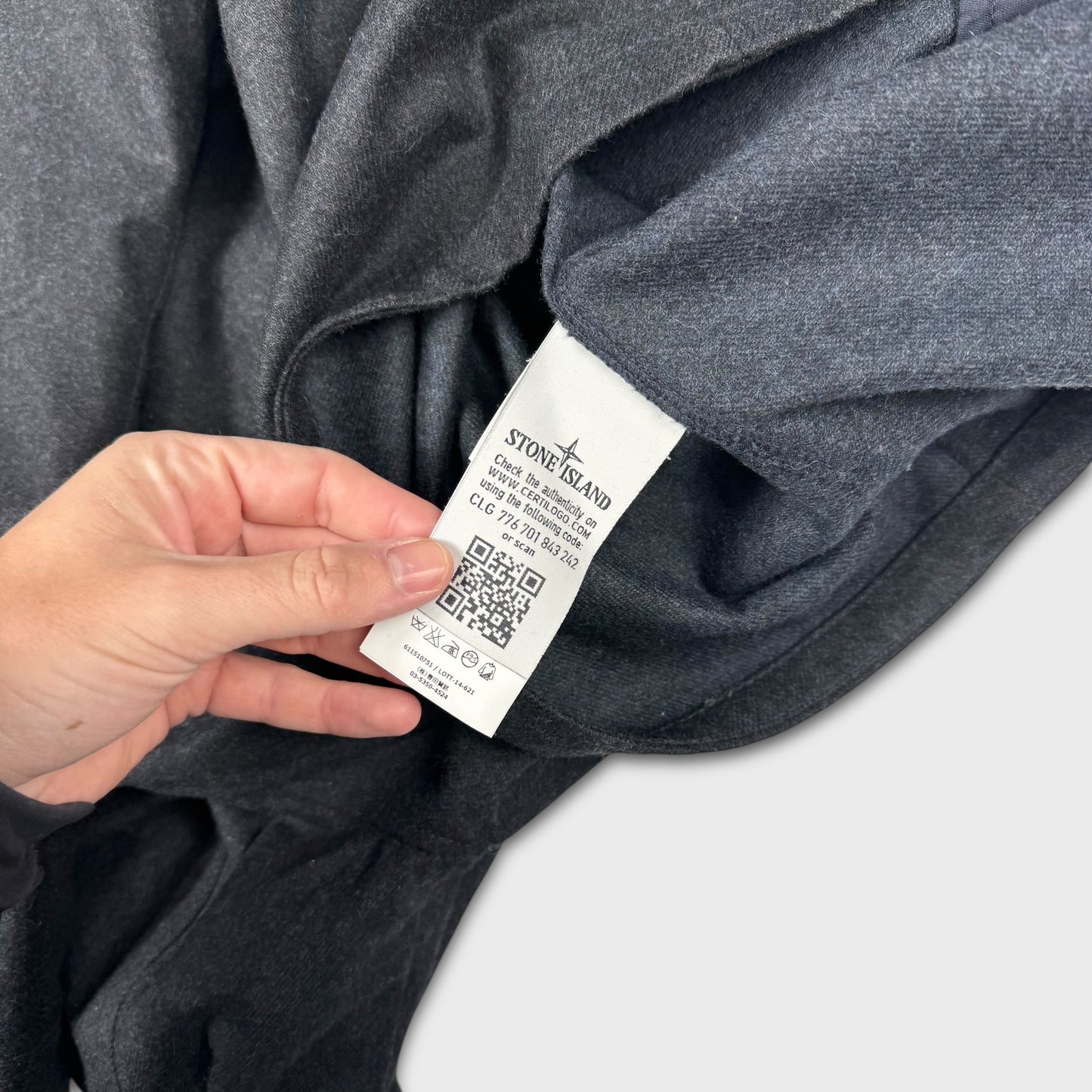 Stone Island Woolen Soft Shell w/ Nylon Hood Jacket XL