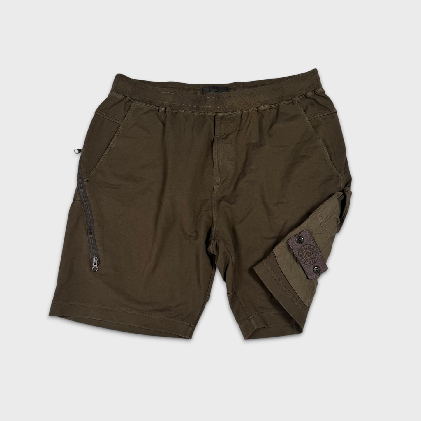 Stone Island Olive Ghost Cargo Shorts XL