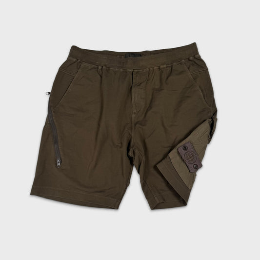 Stone Island Olive Ghost Cargo Shorts XL