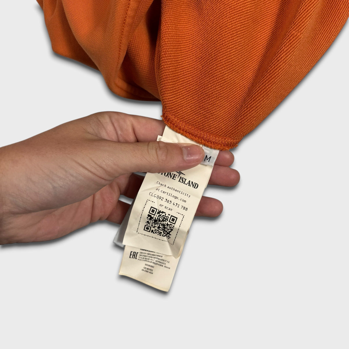 Stone Island Orange Crewneck Sweatshirt M