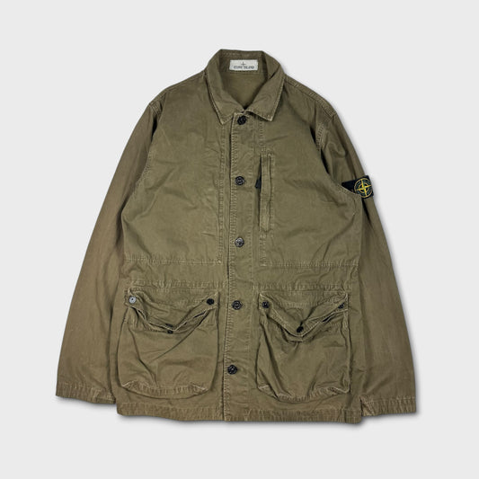 Stone Island Khaki Tela Smerigliata Jacket L