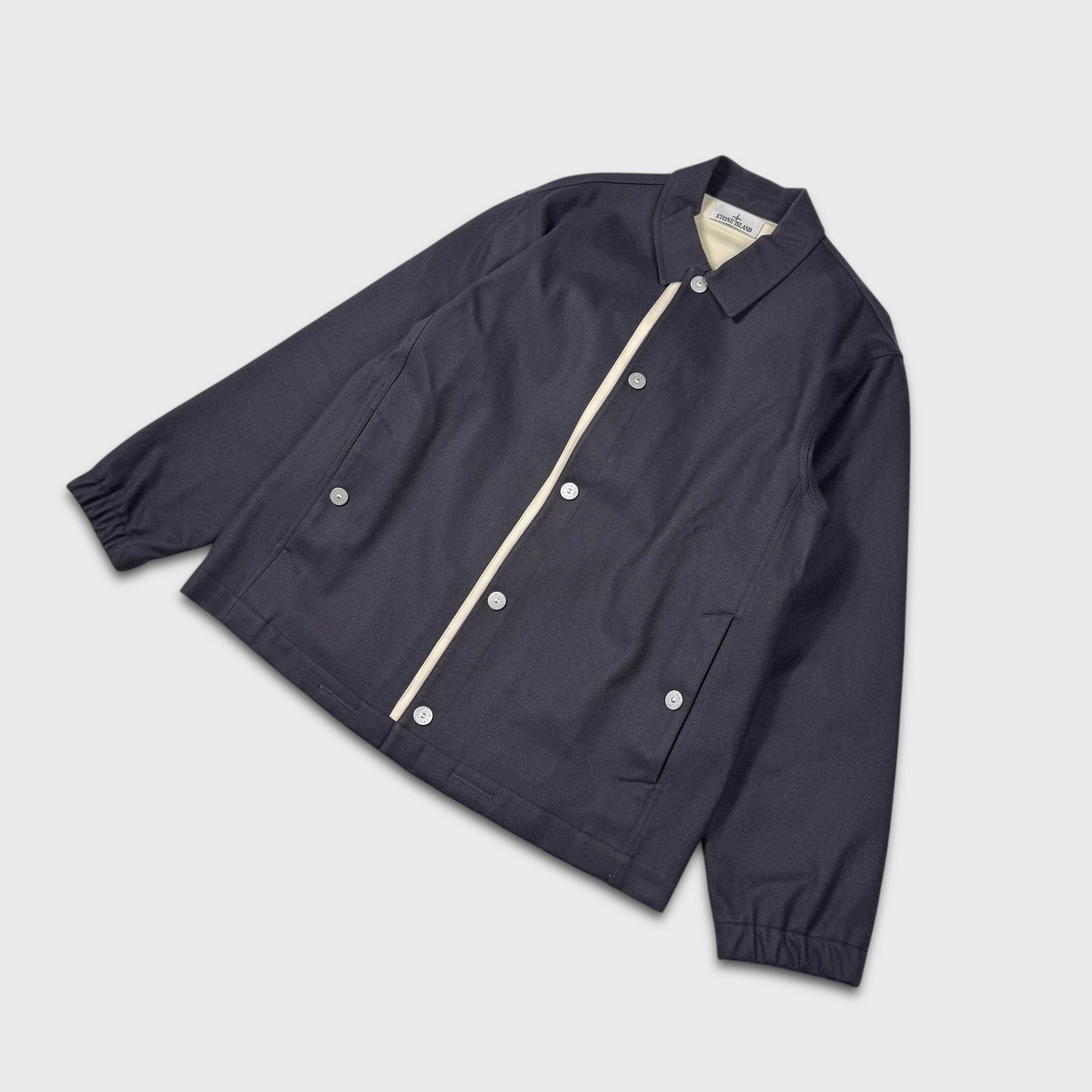 Stone Island Marina Panno Resinato Wool Jacket L