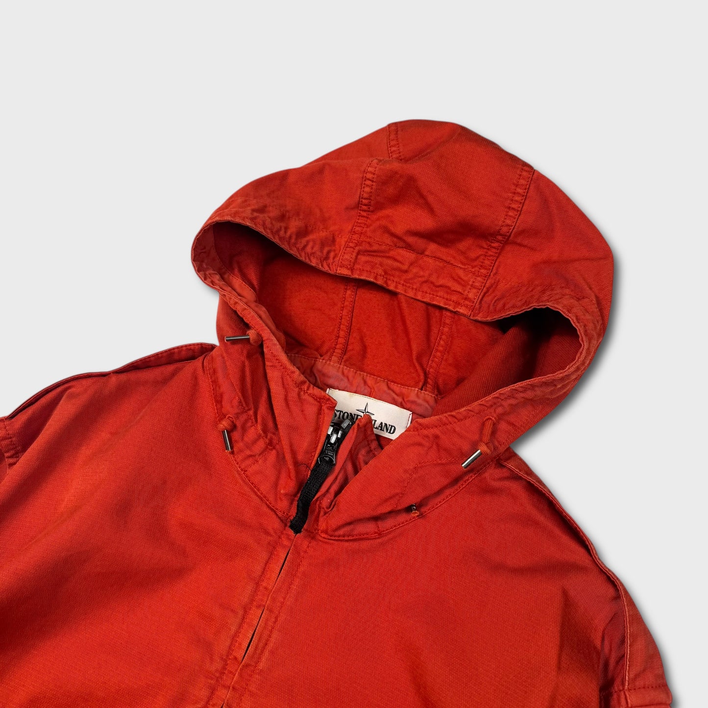 Stone Island Red Cotton Canvas Jacket XXL
