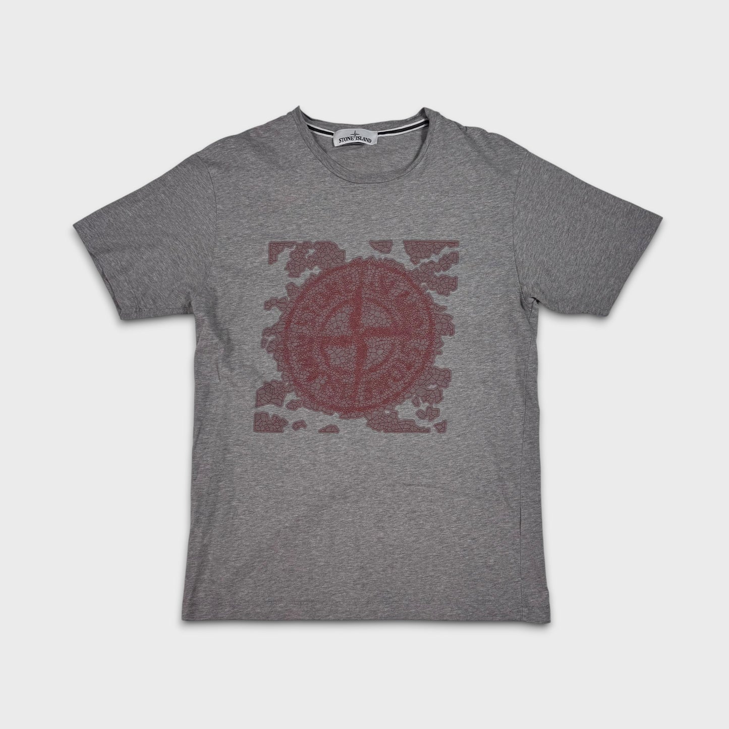 Stone Island Grey Graphic T-Shirt M